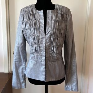 Bianca Nygard Silver Glam Moto Jacket 6 EUC